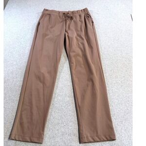 Yogalicious Lux Avenue Straight Leg Pants Womens Medium Brown Drawstring Yoga